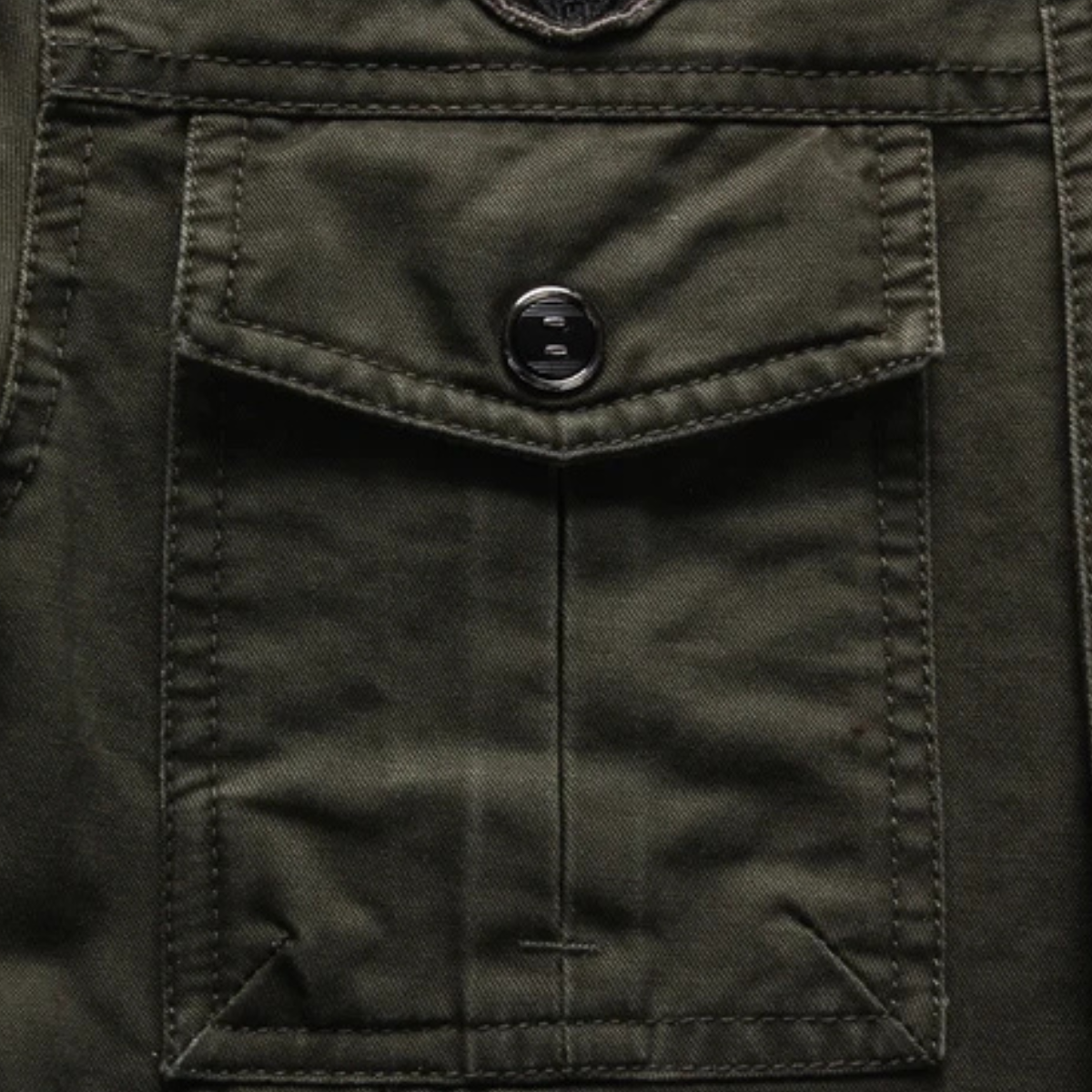 Men's Military Cargo Jacket Cotton Army Green