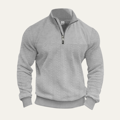 Men's Winter Knit Half Zip Sweater