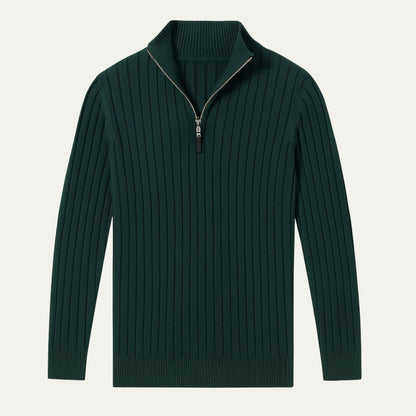 Men's Quarter Zip Sweater Old Money Color