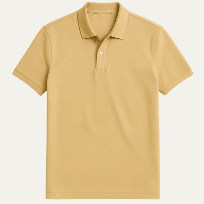 Men's White Polo Shirt Cotton Classic Fit - Vonnera