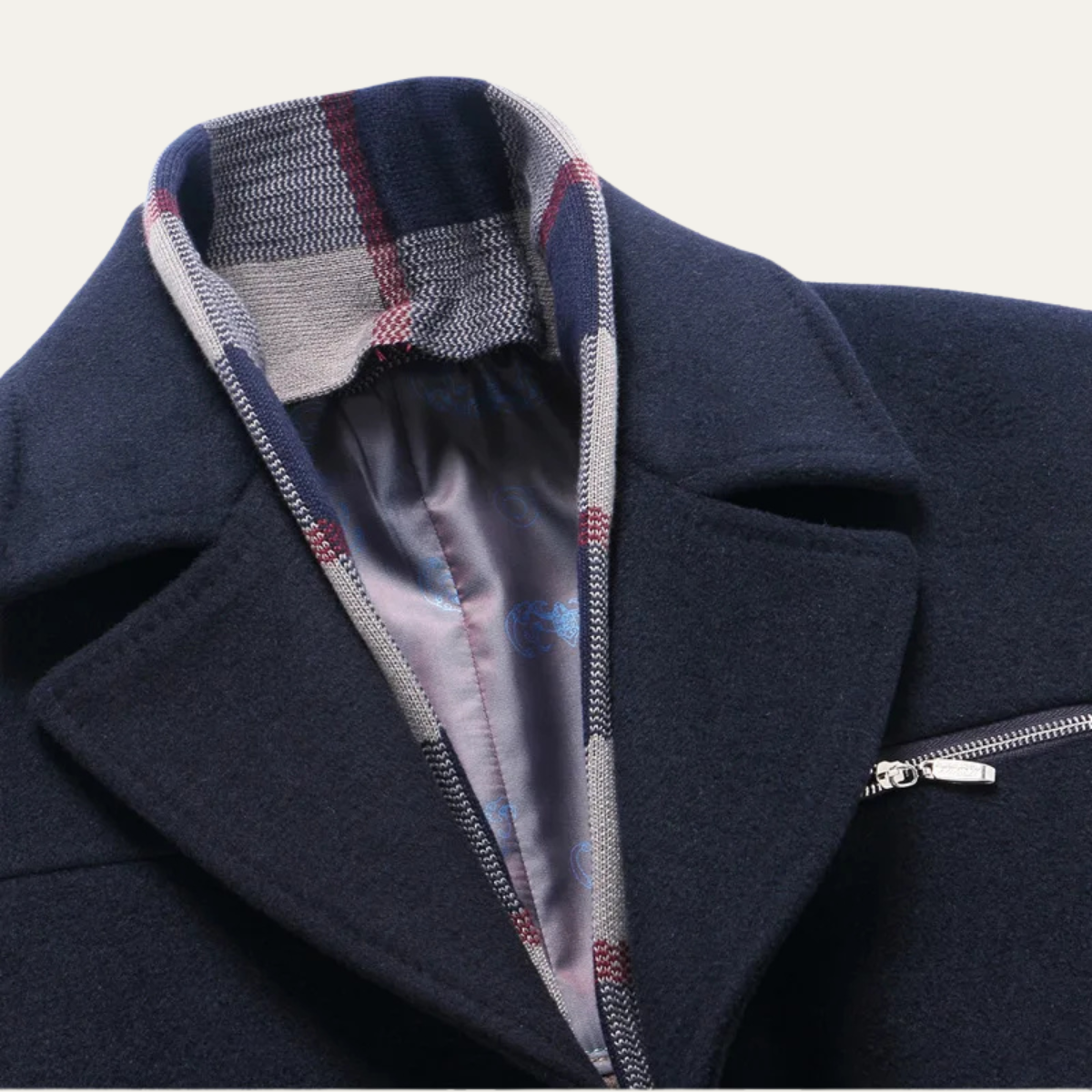 Men's Wool Blend Long Winter Business Coat