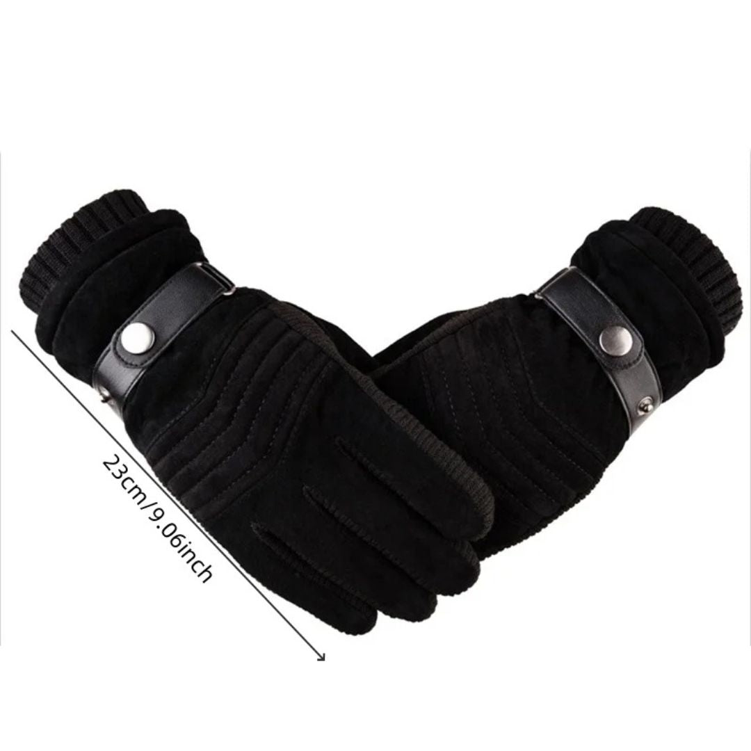Men's Warm Winter Gloves Genuine Leather Touch Screen
