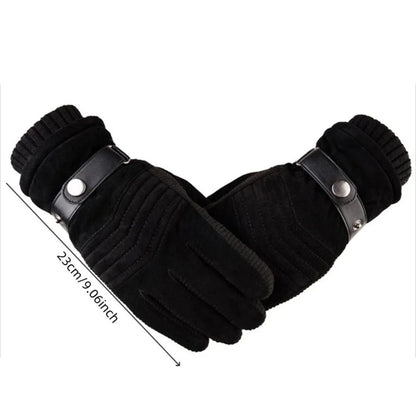 Men's Warm Winter Gloves Genuine Leather Touch Screen