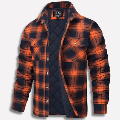 Men's Flannel Shirt Cotton Checked Red Plaid
