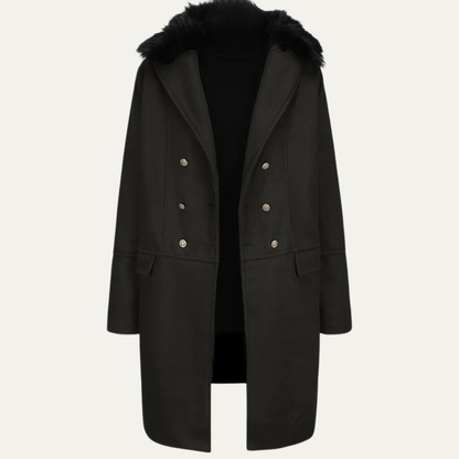 Men's Fur Collar Double Breasted Streetwear Jacket
