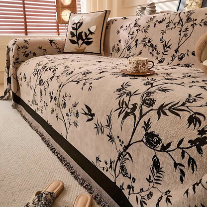Floral Throw Blanket Fringe Trim