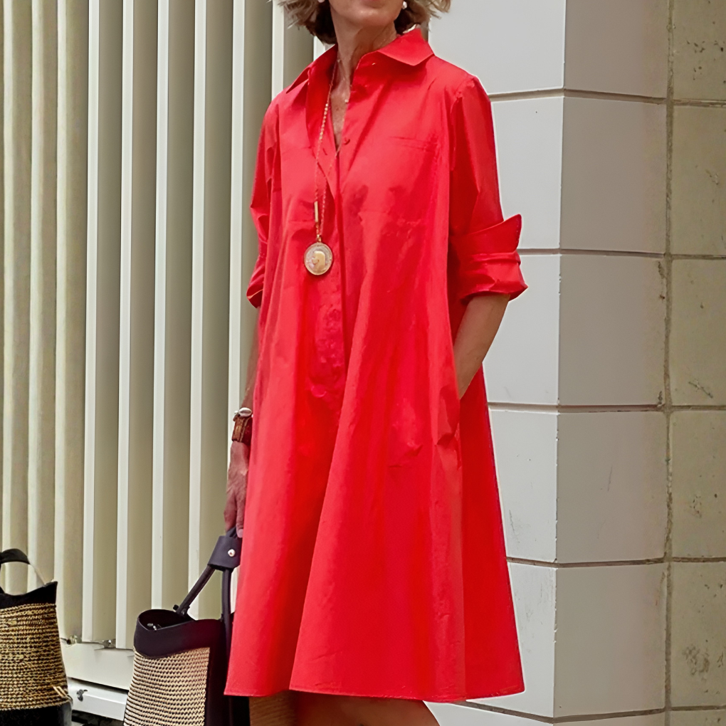 Women's Polo Dress Cotton Casual - Vonnera