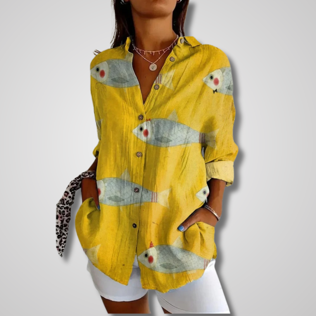 Women's Button Down Blouse Vintage Style