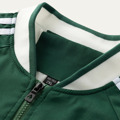 Men's Lightweight Zip Up Track Jacket Breathable Striped