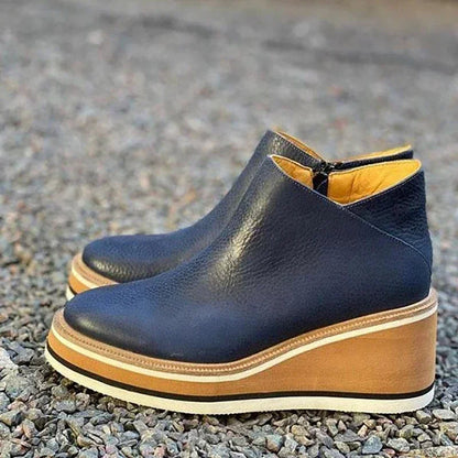 Women's Ankle Boots Wedge Heel Vintage Style