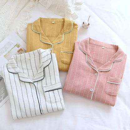 Women's Cotton Nightgown Striped Lightweight - Vonnera