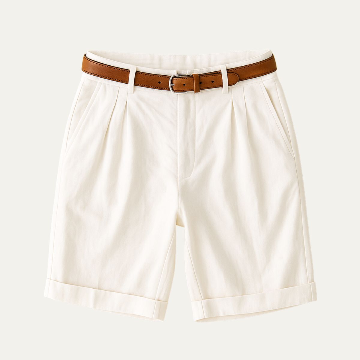 Henwick Men's Linen Shorts Tailored Summer Beige