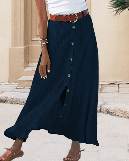 Women's Long Monochrome Skirt Comfortable