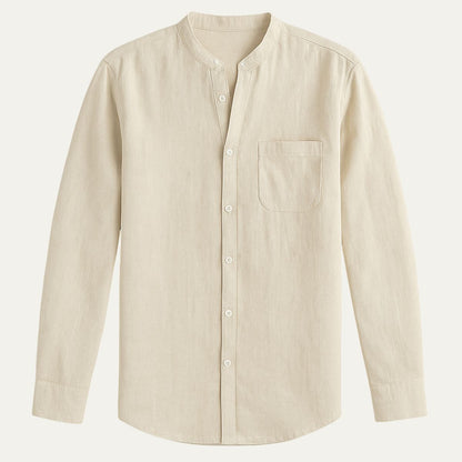 Men's Linen Long Sleeve Shirt - Vonnera
