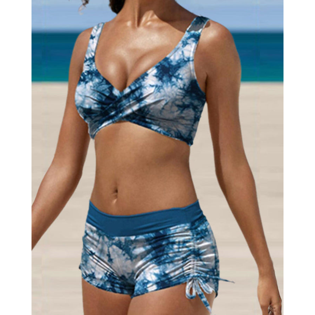 Women's Adjustable Two Piece Printed Swimsuit
