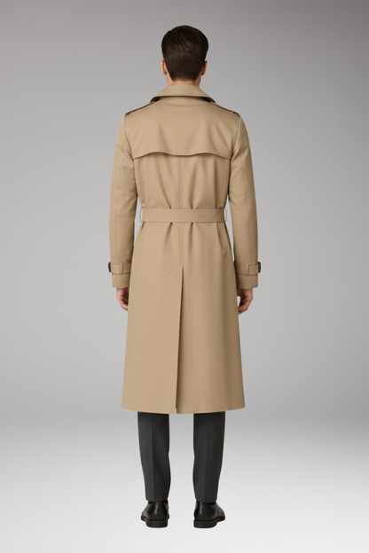 Men's Trench Coat Wide Lapels Belted