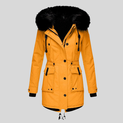 Women's Hooded Winter Coat With Pockets - Vonnera
