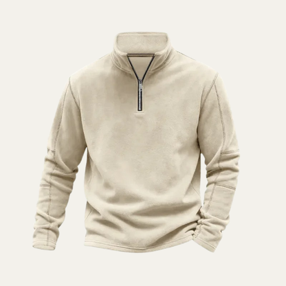 Men's Quarter Zip Fleece Sweater Warm