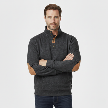 Men's Knitted Sweater Elbow Patches Heritage Style