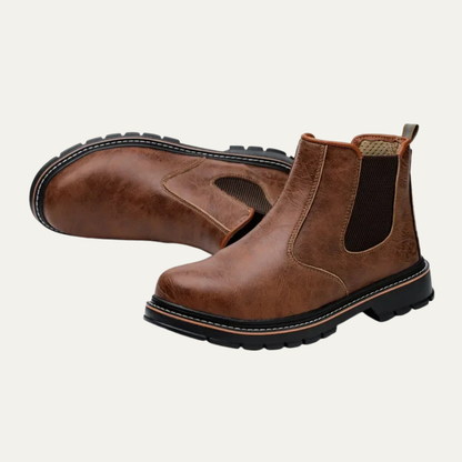 Oristano Men's Steel Toe Work Boots Waterproof Black