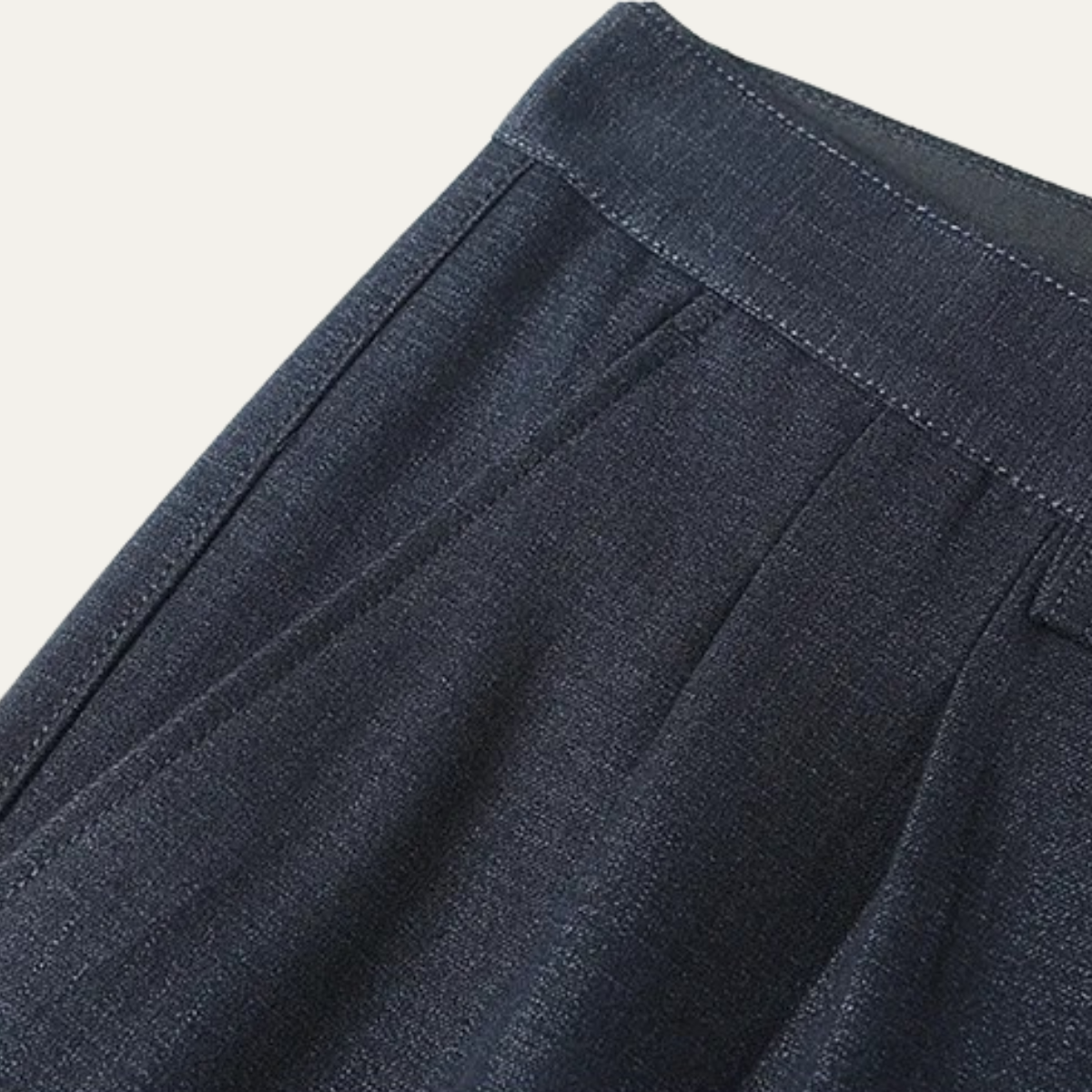Men's Double Pleated Straight Leg Dress Pants Wool