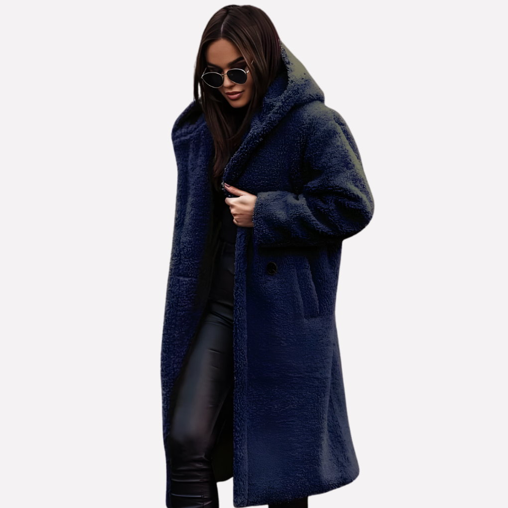 Women's Hooded Button Coat - Vonnera