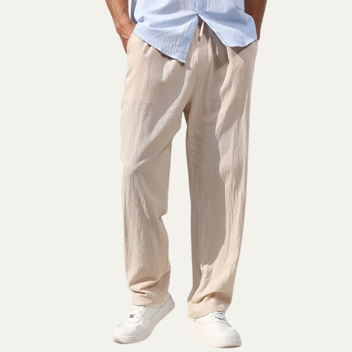 Men's Linen Straight Leg Pants Lightweight