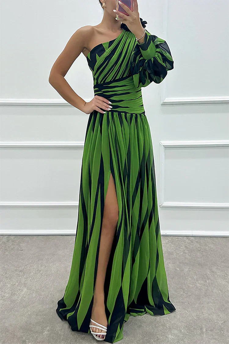 Women's Asymmetrical Sleeve Dress