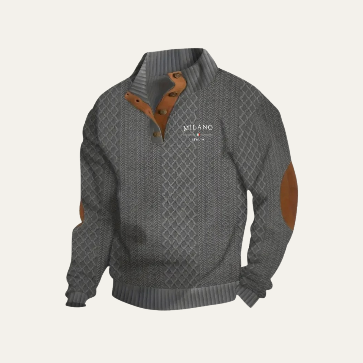 Harringdale Men's Knit Quarter Zip Sweater Elbow Patches