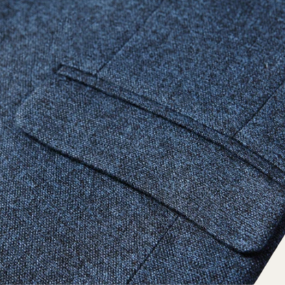 Men's Slim Fit Blazer Suit Turn Down Collar Navy
