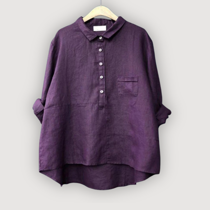 Women's Relaxed Fit Linen Blouse