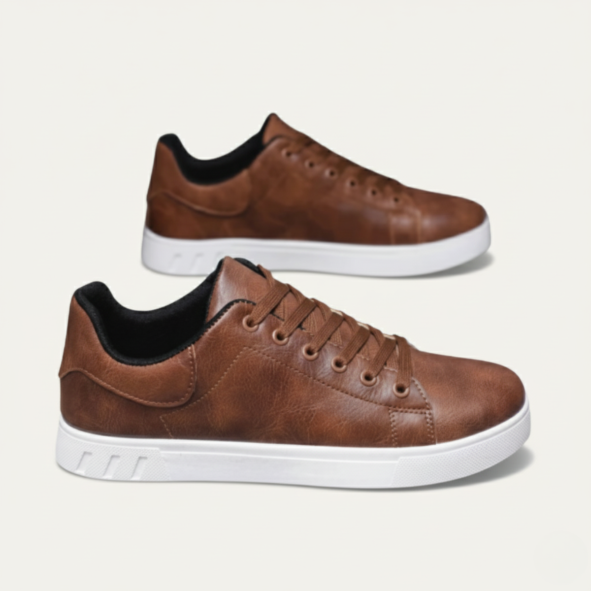 Men's Leather Low Shoes Classic Brown