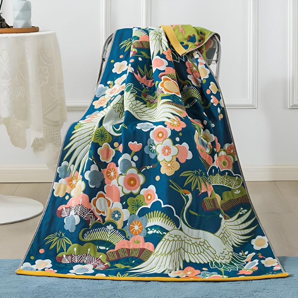 Elegant Bath Towel Floral Pattern Soft Comfort - Vonnera
