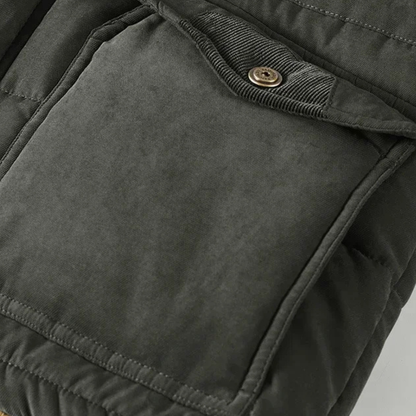 Men's Thick Warm Parka Coat Fur Lined Hooded