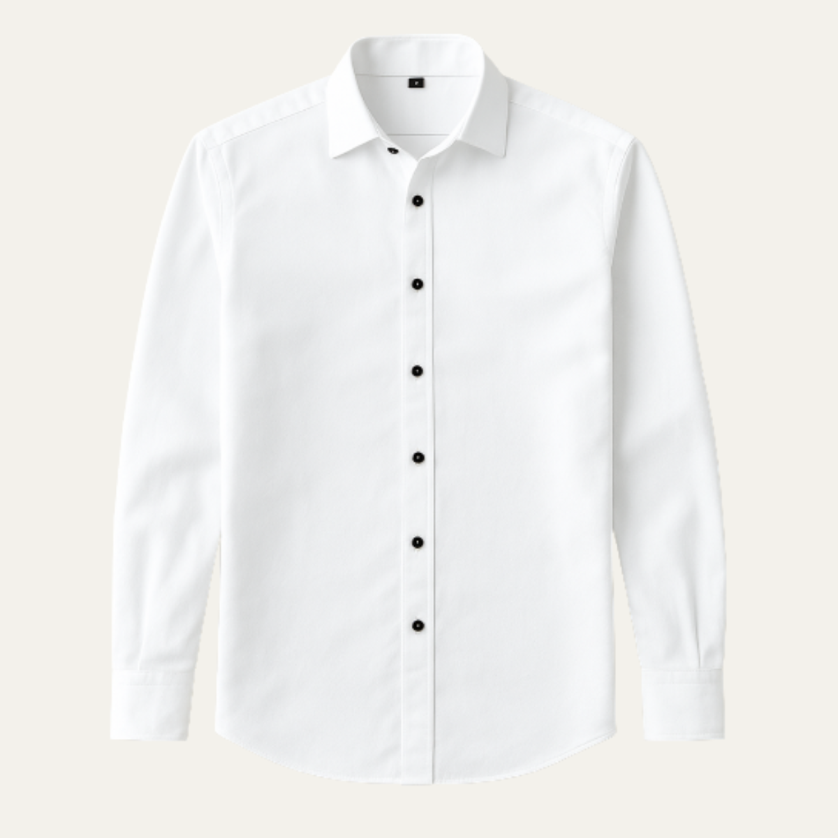 Men's Linen Tailored Shirt Contrast Buttons - Vonnera