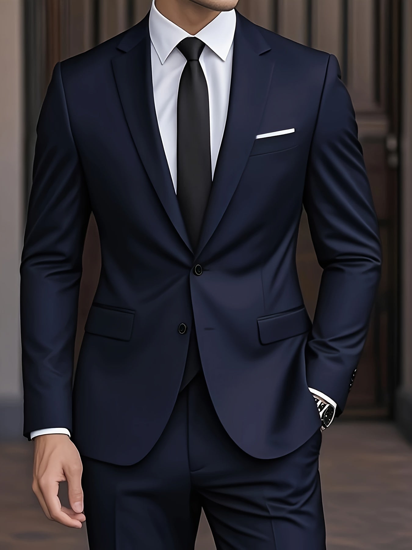 Men's Two Piece Suit Single Breasted Notch Lapel