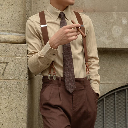 Men's Long Sleeve Dress Shirt Button-Up