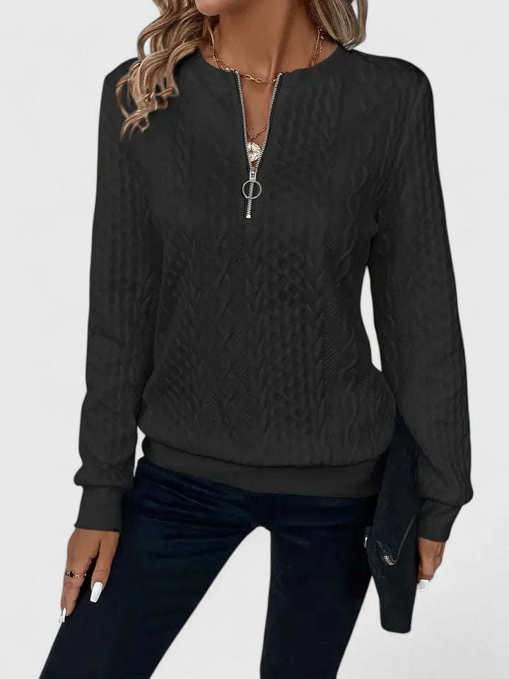 Women's Zip Neck Sweater