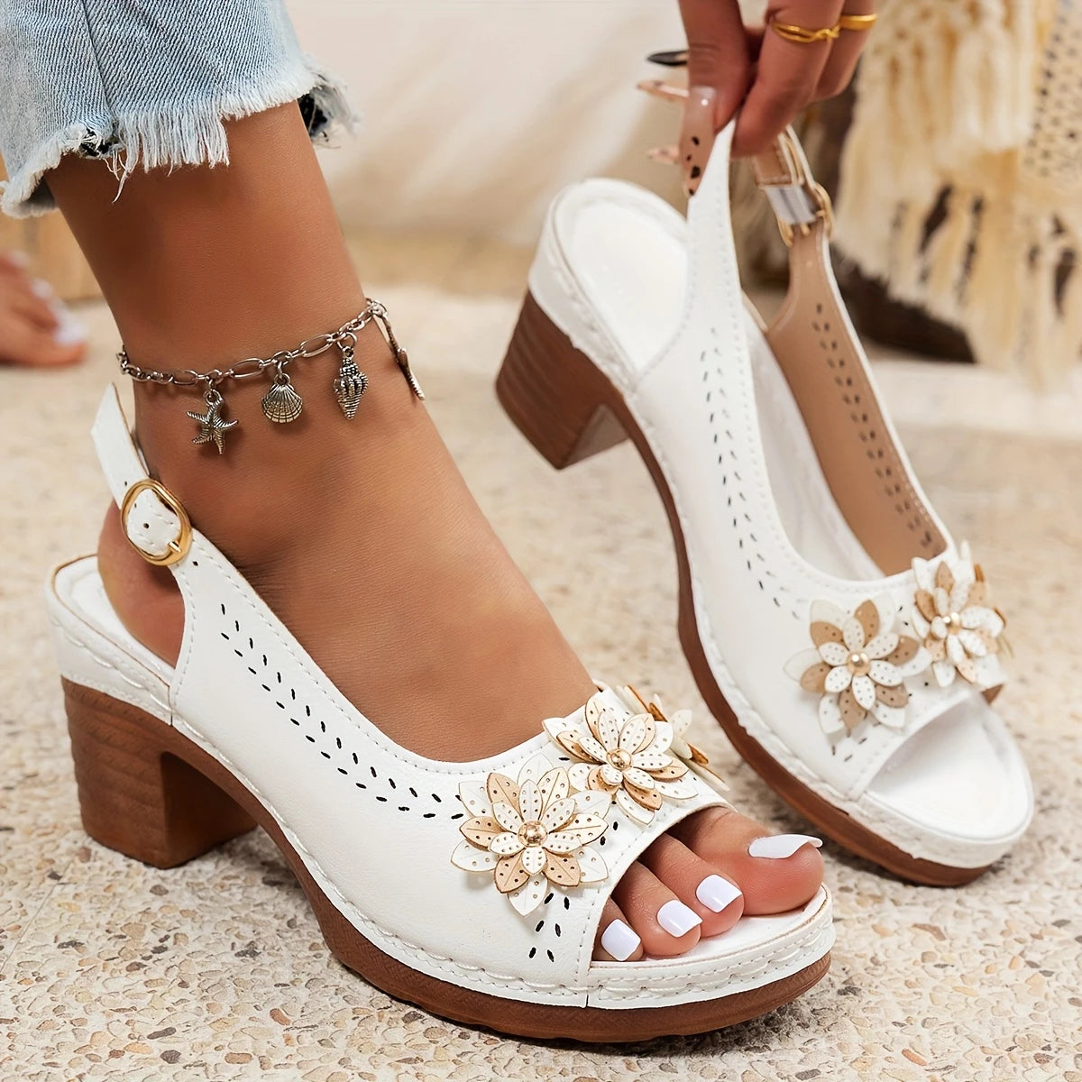 Women's Adjustable Ankle Strap Sandals Rosewood - Vonnera