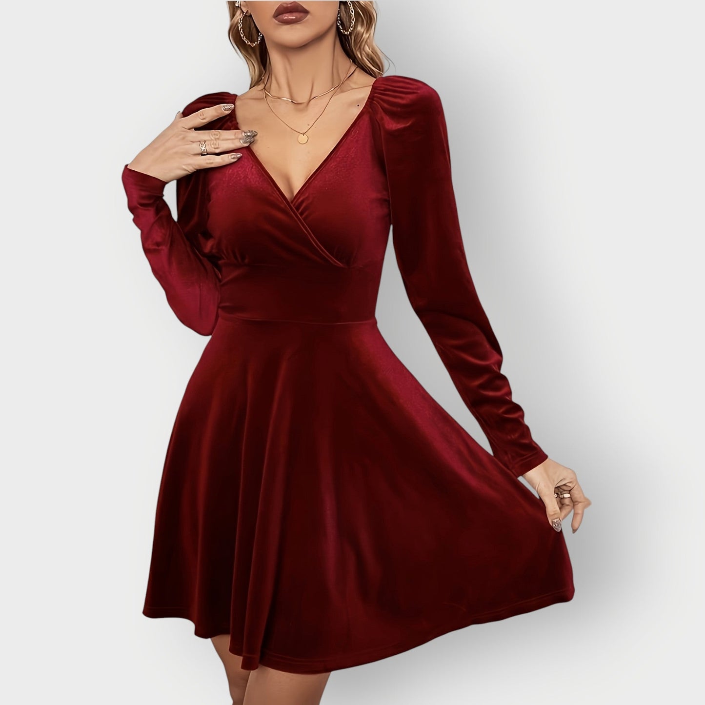 Women's Velvet Skater Dress - Vonnera