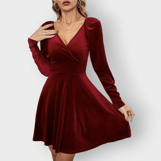 Women's Velvet Skater Dress - Vonnera