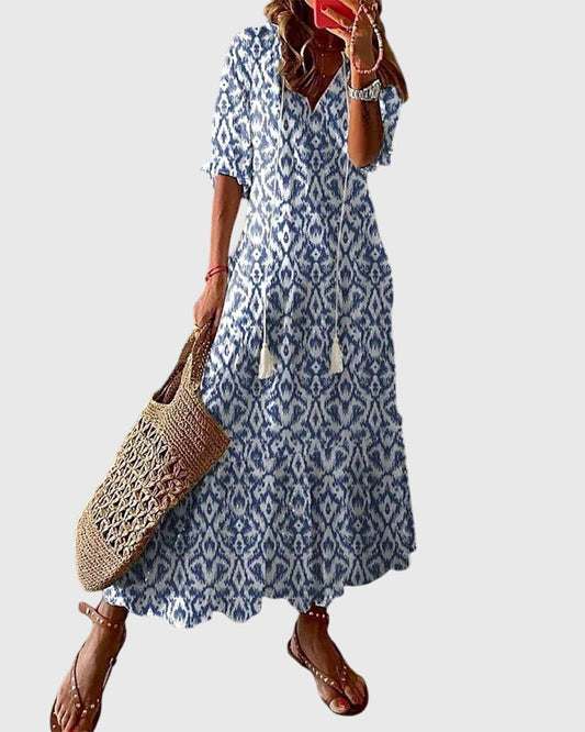 Women's Vintage Summer Boho Dress - Vonnera
