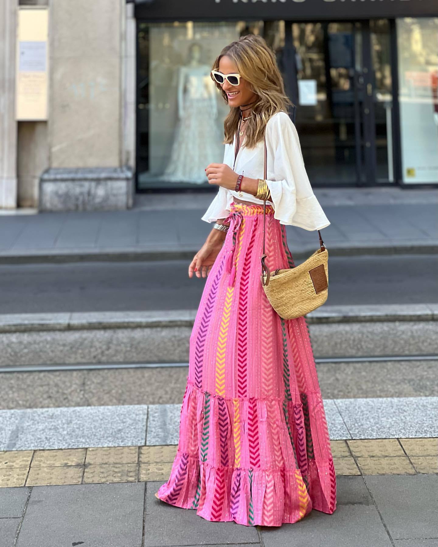Women's A-Line Dress Fall Print Loose Fit
