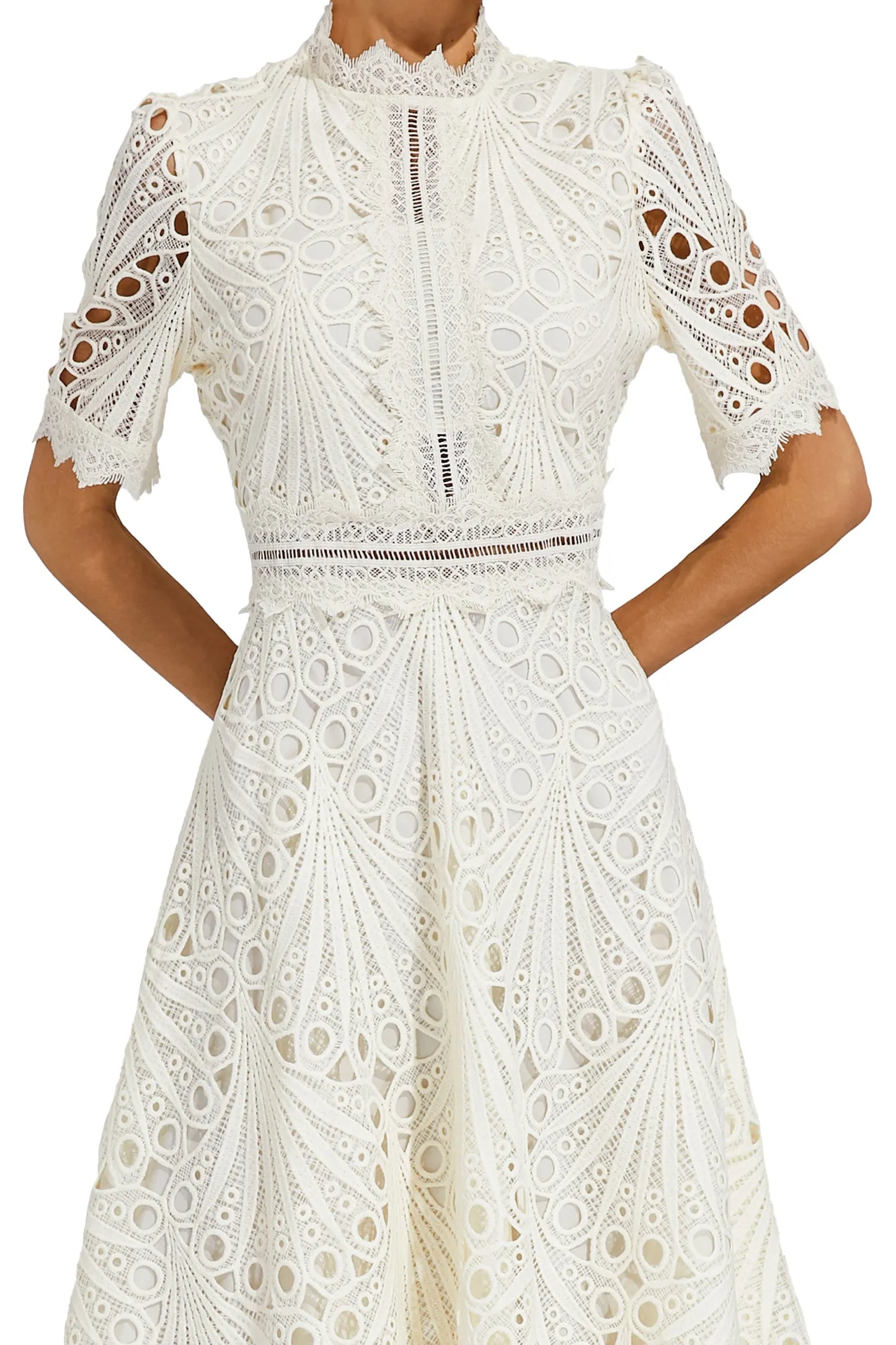 Women's Elegant Lace Midi Dress