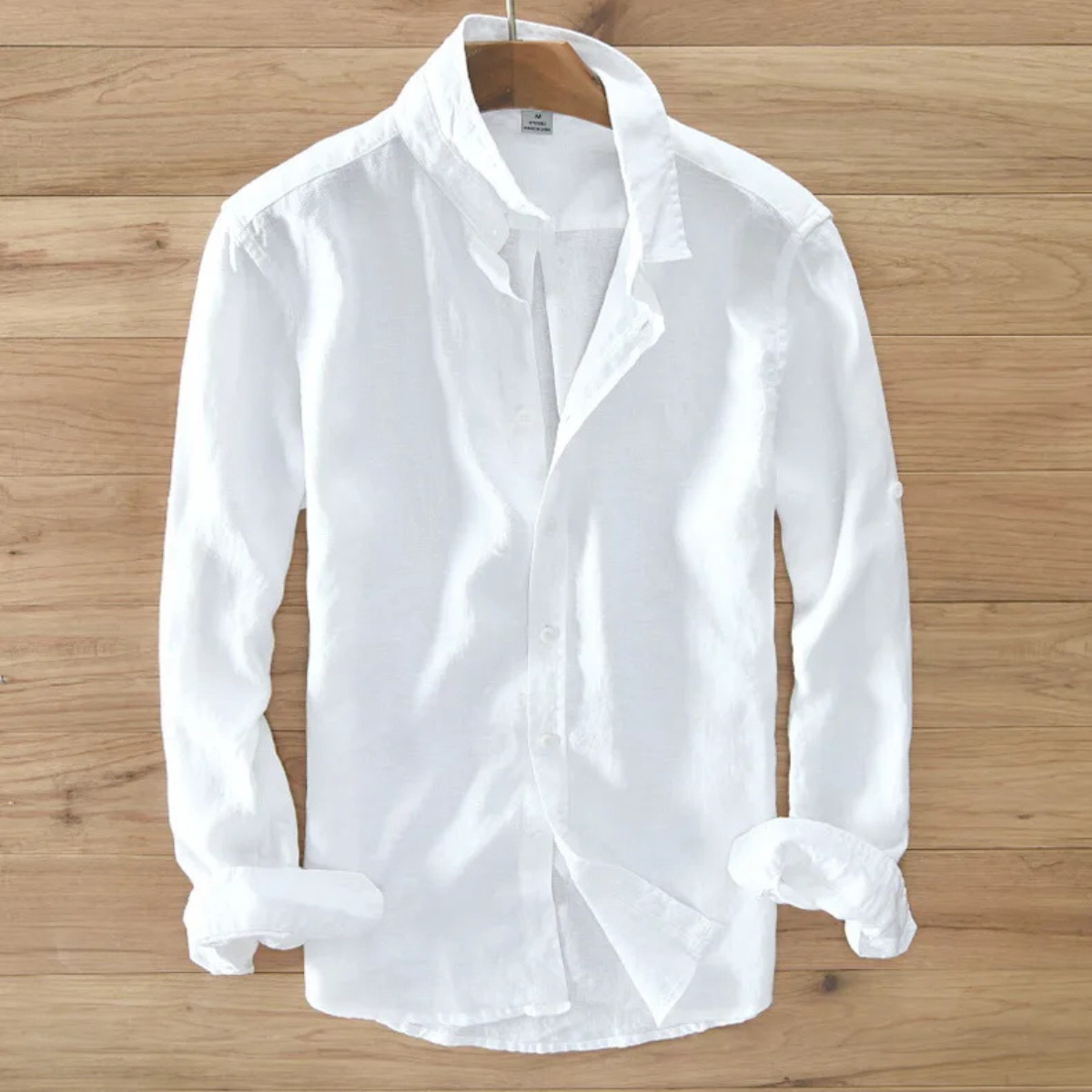 Men's Linen Casual Button Up Shirt
