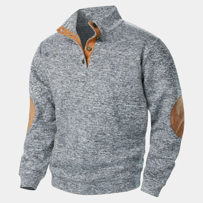 Men's Knitted Sweater Elbow Patches Heritage Style