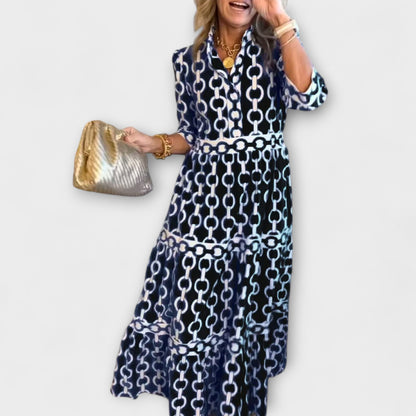 Wendy Women's Midi Chain Pattern Dress