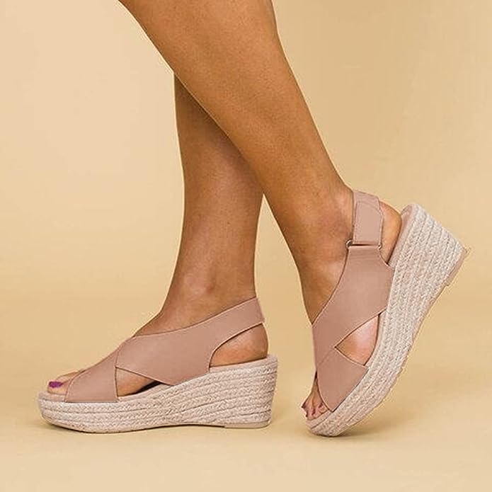 Women's Wedge Sandals Cross Straps