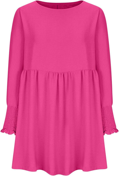 Women's Loose Fit Round Neck Summer Dress