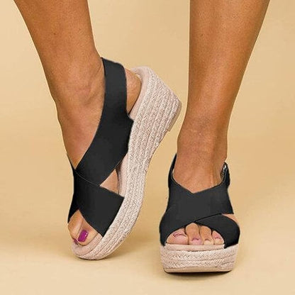Women's Wedge Sandals Cross Straps - Vonnera